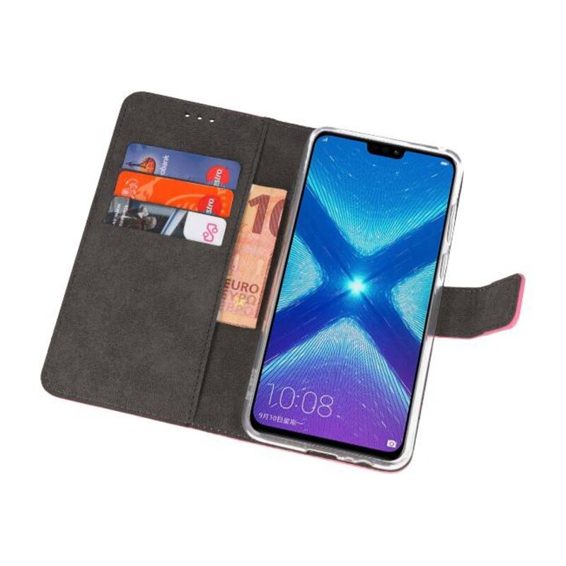 Wallet Cases Hoesje voor Huawei Honor 8X Roze