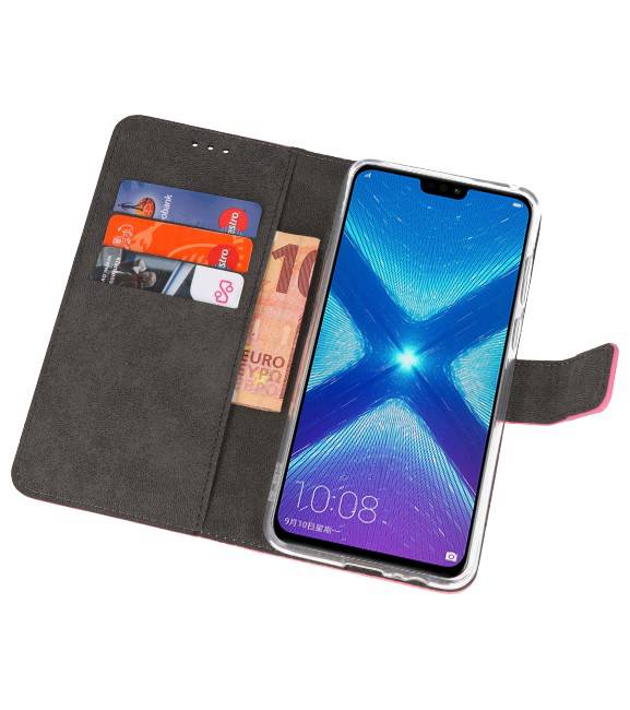 Etuis portefeuille pour Huawei Honor 8X Pink