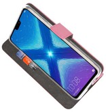 Etuis portefeuille pour Huawei Honor 8X Pink