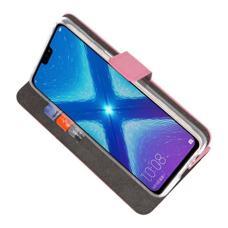 Wallet Cases Hoesje voor Huawei Honor 8X Roze