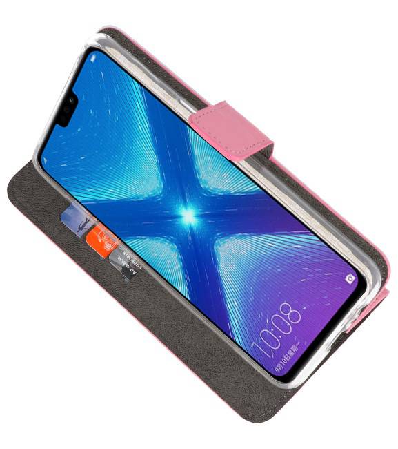 Etuis portefeuille pour Huawei Honor 8X Pink