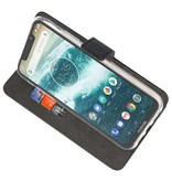 Wallet Cases Hoesje voor Moto One Zwart