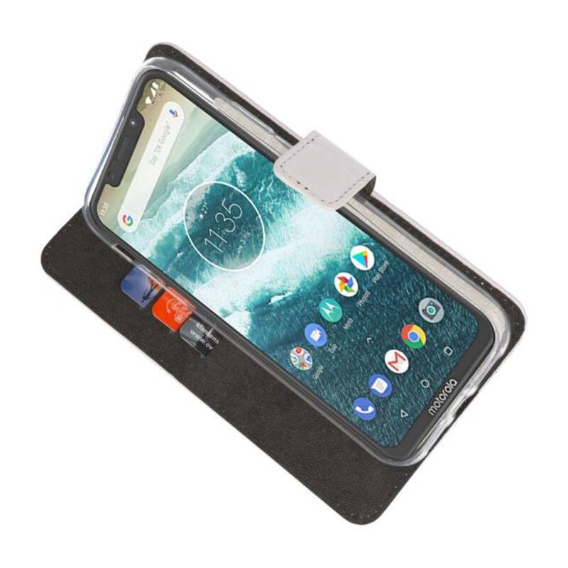 Wallet Cases Case for Moto One White