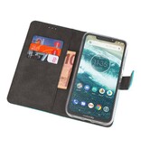Etui Hülle für Moto One Blau