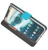 Wallet Cases Case for Moto One Blue