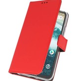 Wallet Cases Case for Moto One Red