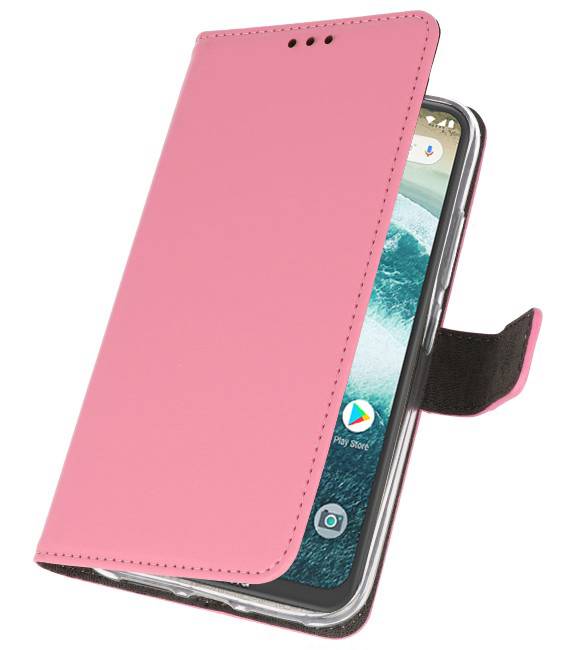 Etuis portefeuille Etui pour Moto One Pink