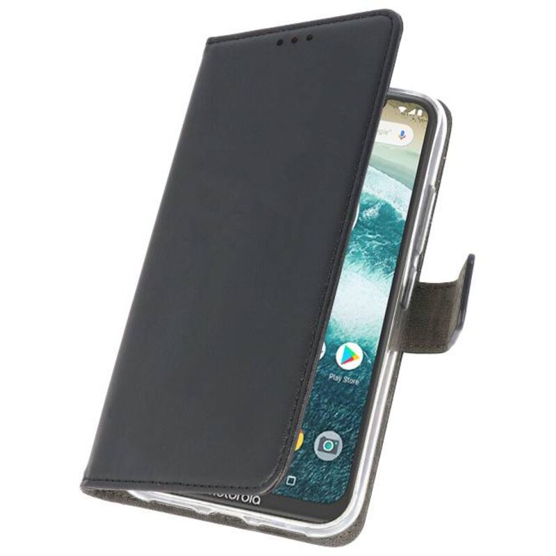 Wallet Cases Case for Moto One Power Black