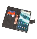 Wallet Cases Hoesje voor Moto One Power Zwart