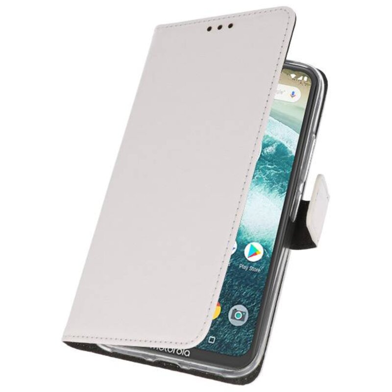 Wallet Cases Case for Moto One Power White