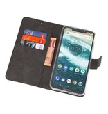 Wallet Cases Hoesje voor Moto One Power Wit