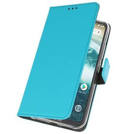 Etui Hülle für Moto One Power Blue