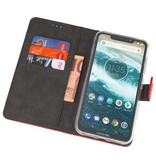 Wallet Cases Hoesje voor Moto One Power Rood