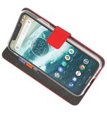 Wallet Cases Hoesje voor Moto One Power Rood