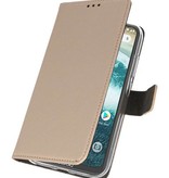 Wallet Cases Case for Moto One Power Gold