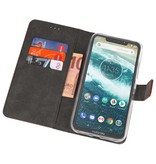 Wallet Cases Hoesje voor Moto One Power Bruin