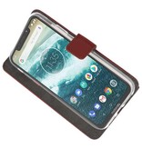 Wallet Cases Hoesje voor Moto One Power Bruin