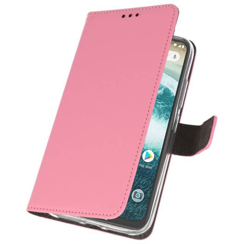 Wallet Cases Case for Moto One Power Pink