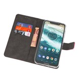 Wallet Cases Hoesje voor Moto One Power Roze