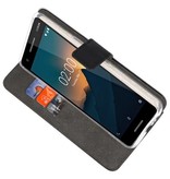 Wallet Cases Hoesje voor Nokia 2.1 Zwart