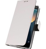 Etuis portefeuille pour Nokia 2.1 blanc