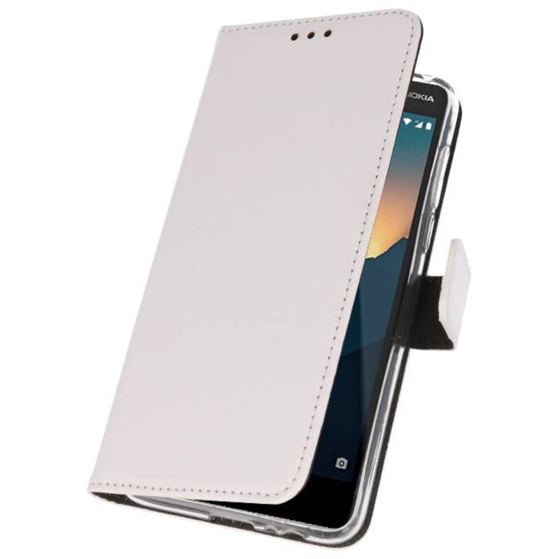 Wallet Cases Hoesje voor Nokia 2.1 Wit
