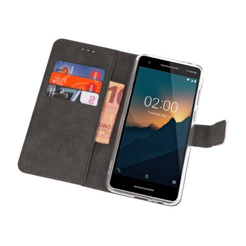 Wallet Cases Hoesje voor Nokia 2.1 Wit