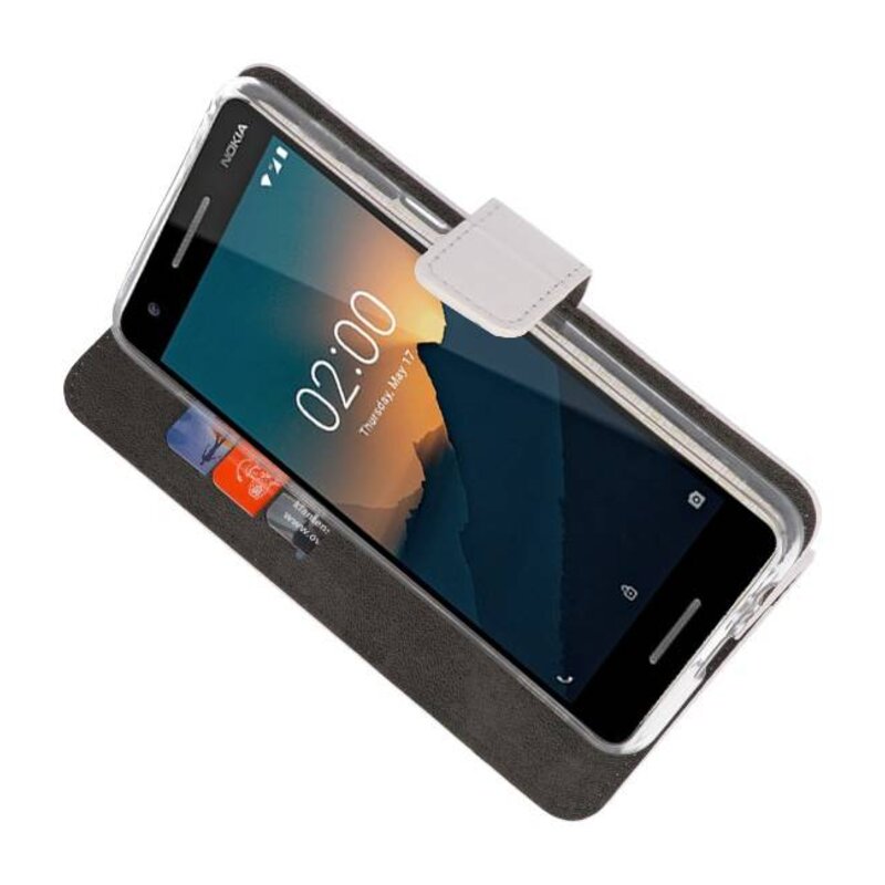 Fundas billetera para nokia 2.1 blanco