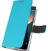 Wallet Cases Hoesje voor Nokia 2.1 Blauw