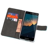 Etuis portefeuille Etui pour Nokia 2.1 Bleu