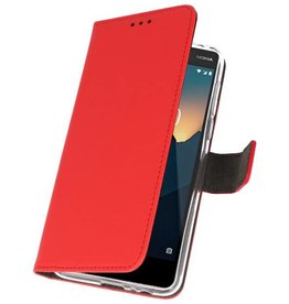 Custodia a Portafoglio per Nokia 2.1 Rosso