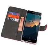 Funda Cartera Funda Para Nokia 2.1 Rojo