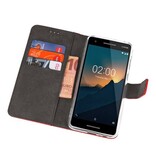 Etuis portefeuille Case pour Nokia 2.1 Red