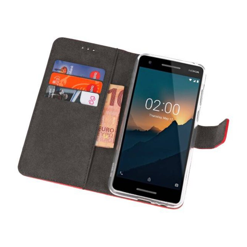 Funda Cartera Funda Para Nokia 2.1 Rojo