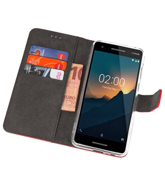 Etuis portefeuille Case pour Nokia 2.1 Red