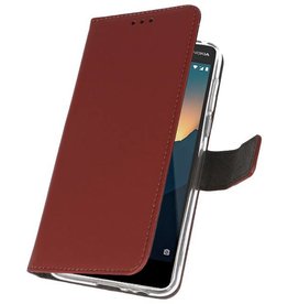 Etuis portefeuille Case pour Nokia 2.1 Brown