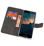 Wallet Cases Hoesje voor Nokia 2.1 Bruin