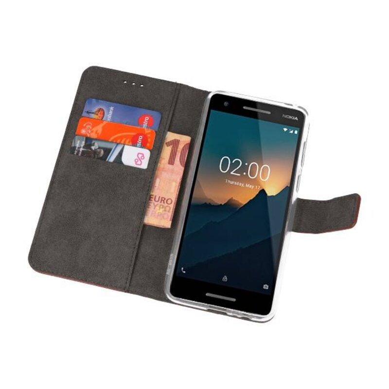 Wallet Cases Hoesje voor Nokia 2.1 Bruin