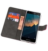 Etuis portefeuille pour Nokia 2.1 Pink