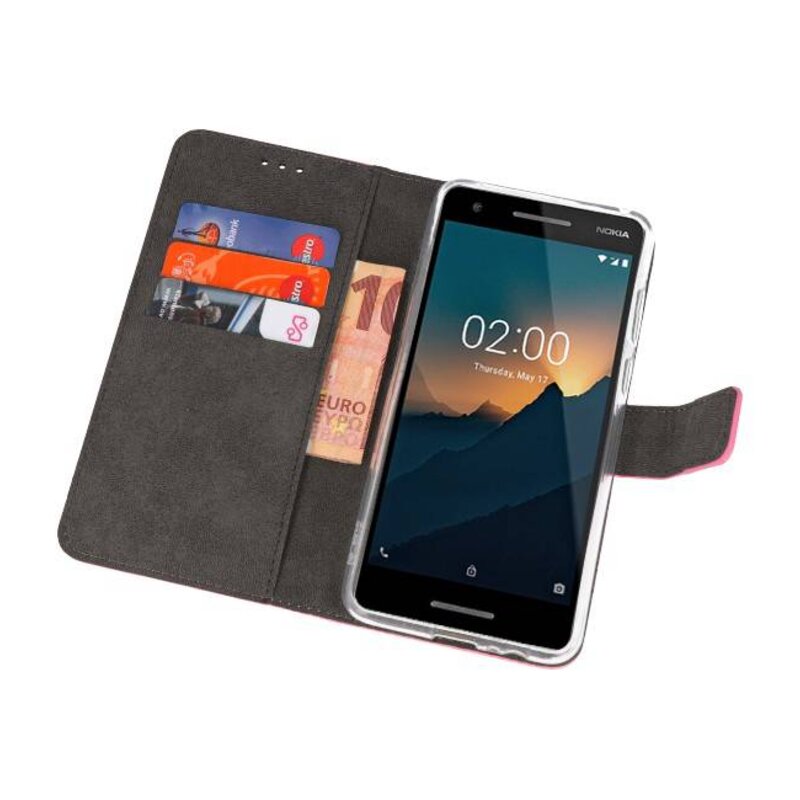 Wallet Cases Hoesje voor Nokia 2.1 Roze