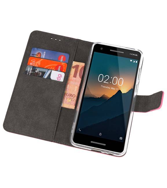 Etuis portefeuille pour Nokia 2.1 Pink