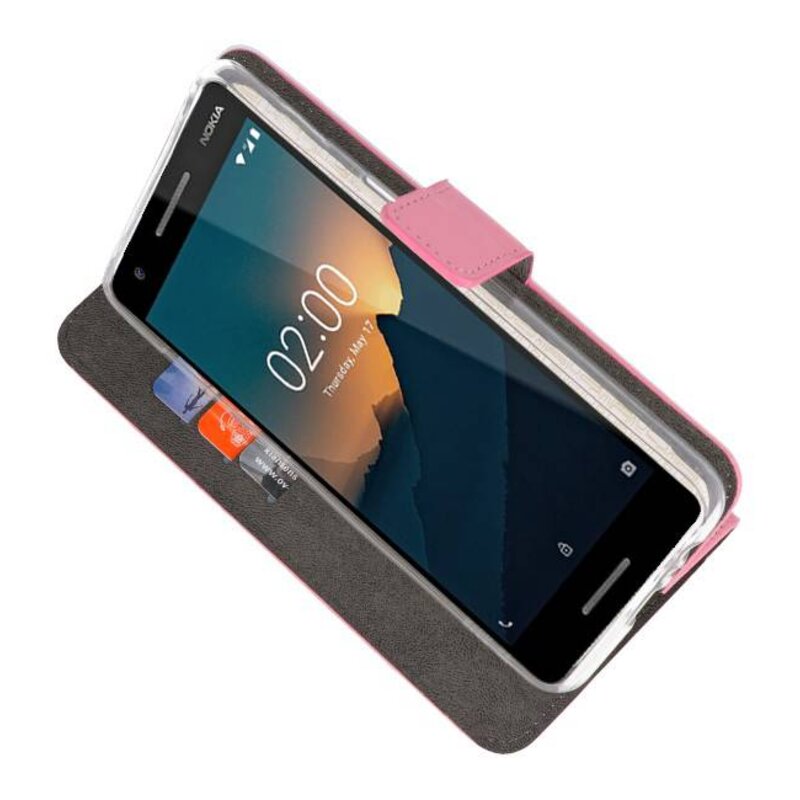 Wallet Cases Hoesje voor Nokia 2.1 Roze