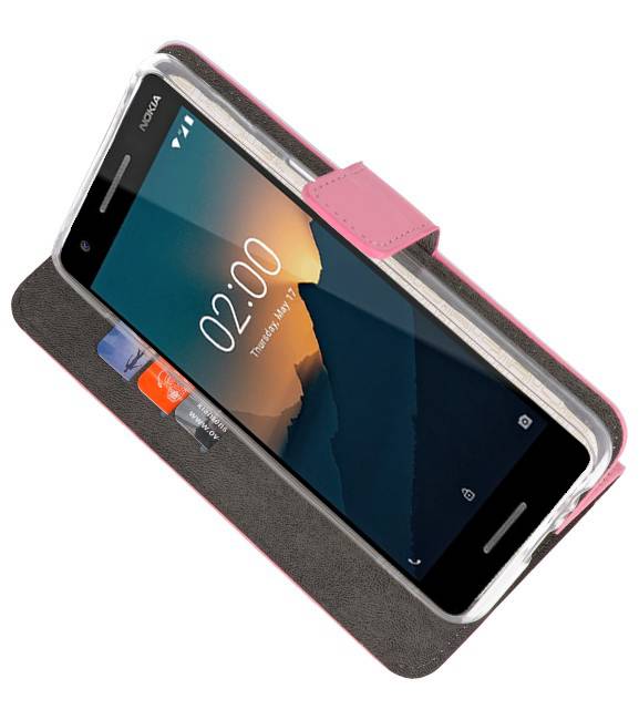 Etuis portefeuille pour Nokia 2.1 Pink