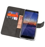 Funda Cartera Funda Para Nokia 3.1 Negro