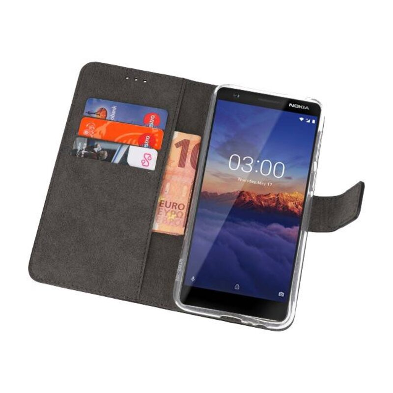 Etuis portefeuille Case pour Nokia 3.1 Black