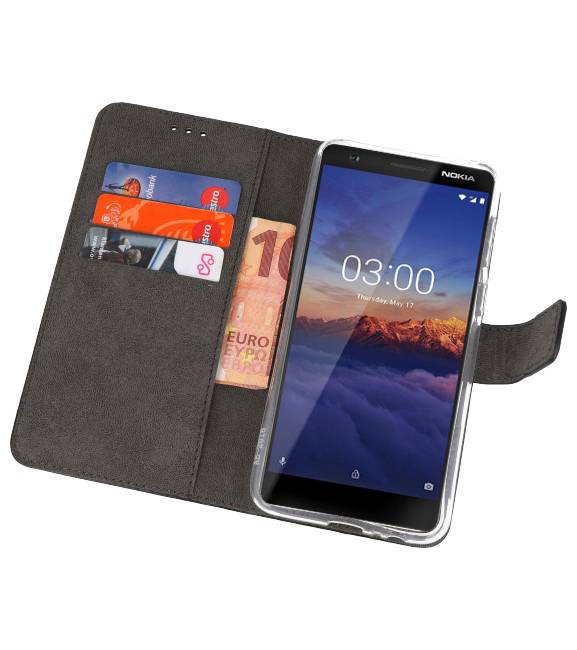 Funda Cartera Funda Para Nokia 3.1 Negro