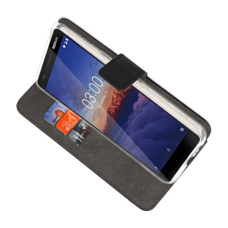 Etuis portefeuille Case pour Nokia 3.1 Black