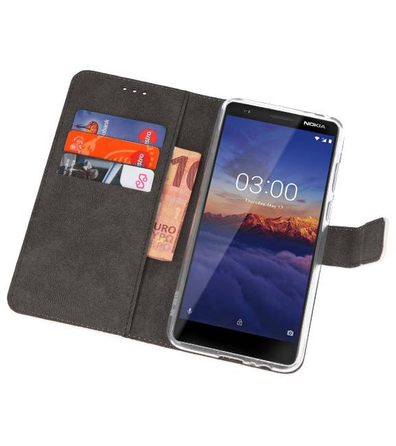 Wallet Cases Hoesje voor Nokia 3.1 Wit