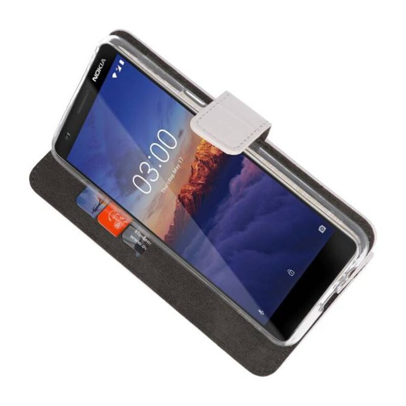 Custodia a Portafoglio per Nokia 3.1 Bianco