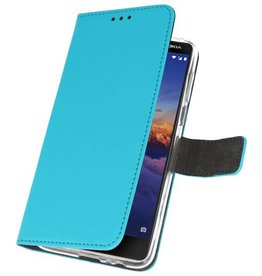 Etuis portefeuille Etui pour Nokia 3.1 Bleu